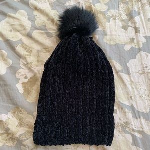 Velvet black beanie